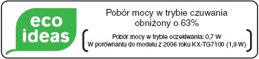 eco ideas telefon bezprzewodowy Panasonic KX-TG6411
