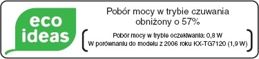 eco ideas telefon bezprzewodowy Panasonic KX-TG6421